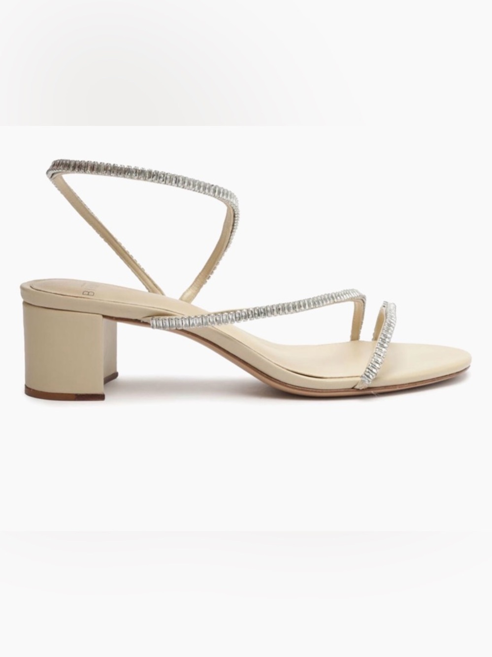 NEW!! Alexandre Birman Polly Zircone & Leather Sandals US 9.5